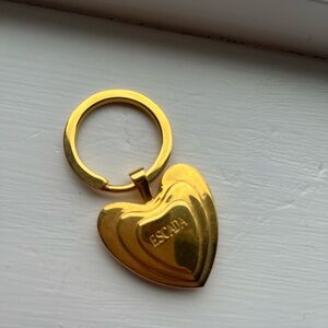 Escada Gold Heart-Shaped Key Holder